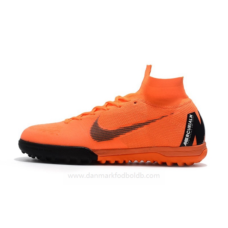 Nike Mercurial Superflyx 6 Elite TF Børn – Orange Sort